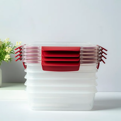 5-Piece Airtight Food Storage Containers with Snap Lids