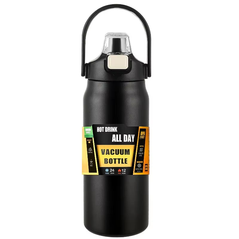 Outdoor Thermos Portable 304 Stainless Steel Thermal Vacuum Flasks Cold and Hot with Straw