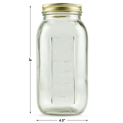 6-Pack Extra Large Glass Jars for Home Canning and Pantry Storage