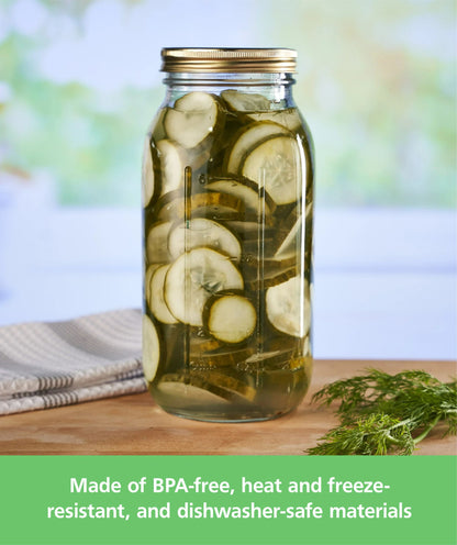 6-Pack Extra Large Glass Jars for Home Canning and Pantry Storage