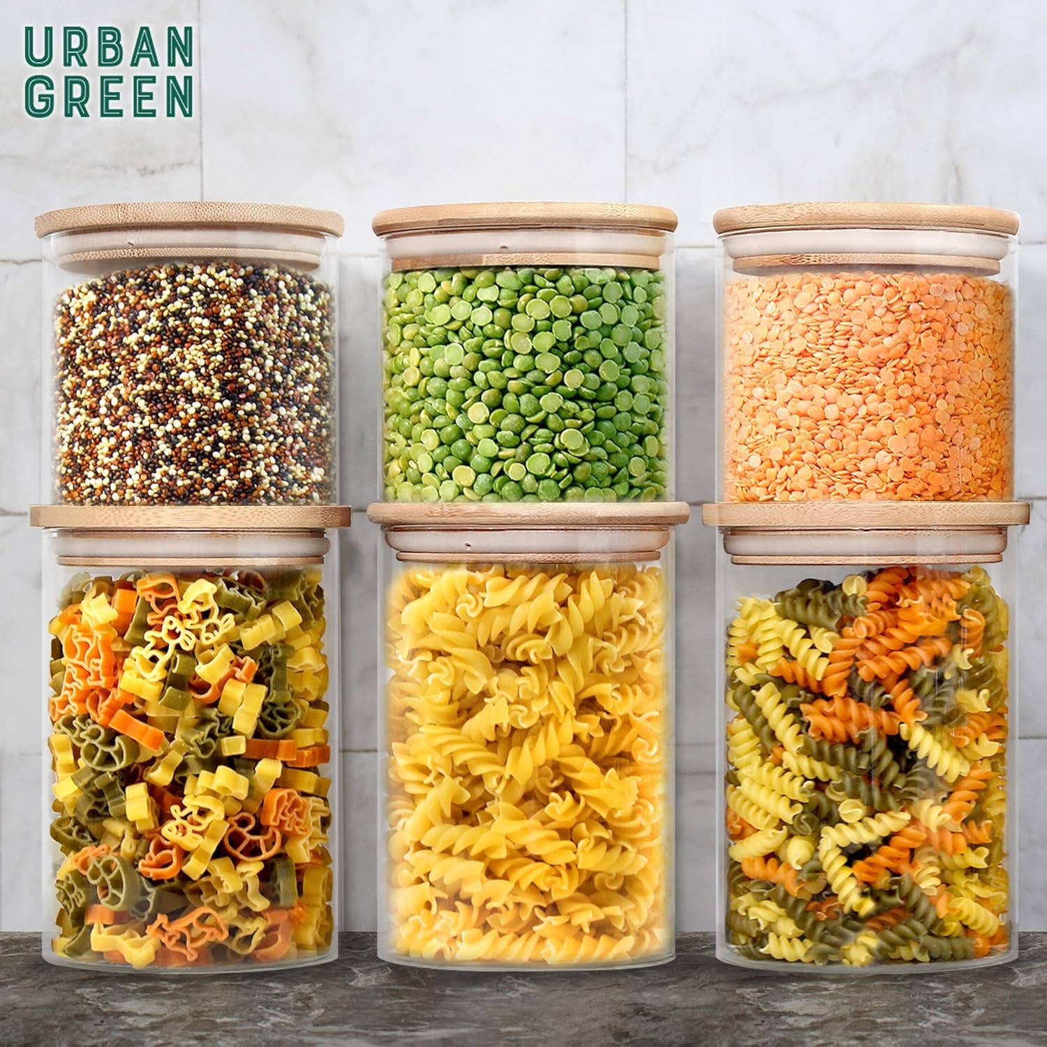 Glass Jars with Airtight Lids with Locking Lids