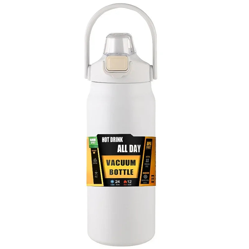 Outdoor Thermos Portable 304 Stainless Steel Thermal Vacuum Flasks Cold and Hot with Straw