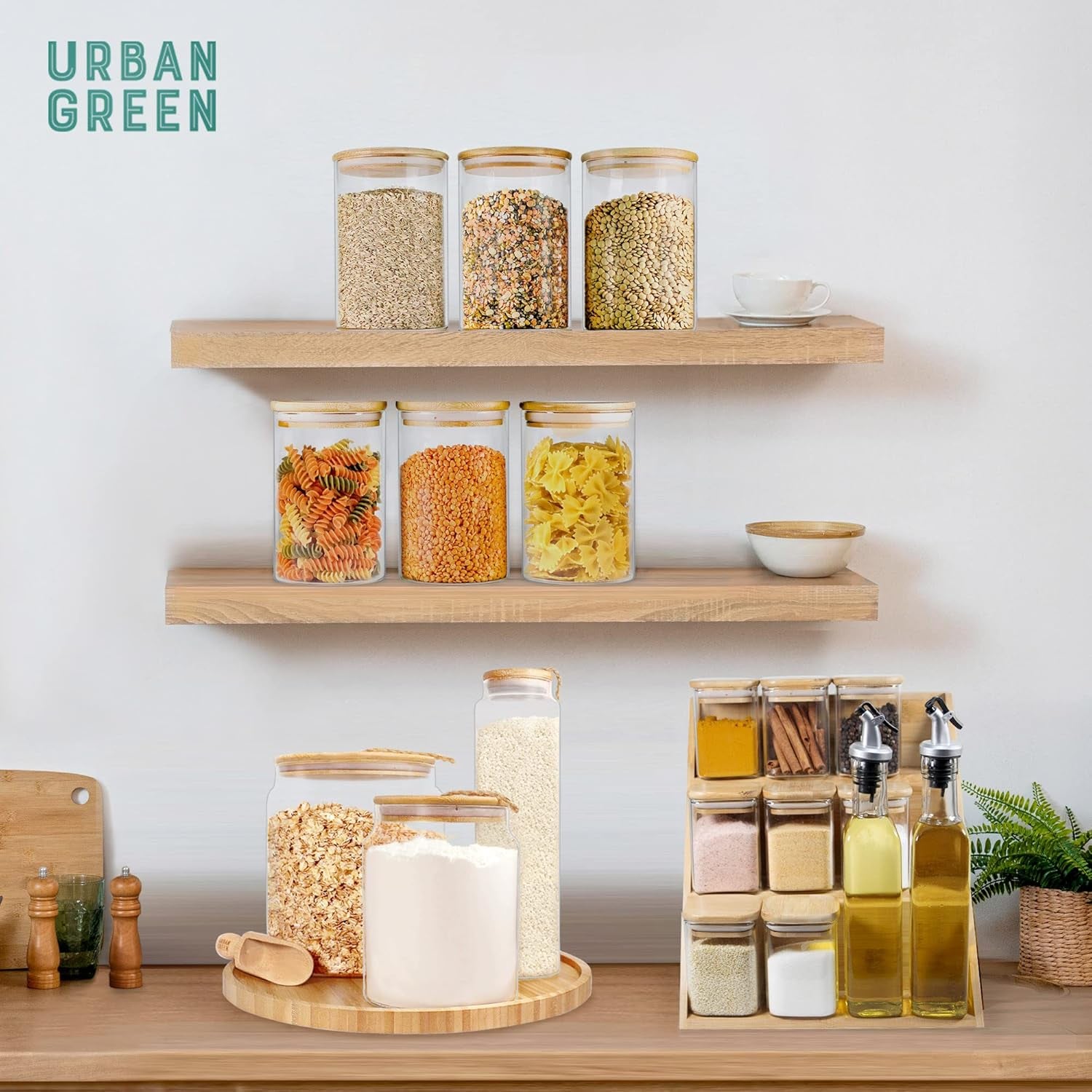Glass Jars with Airtight Lids with Locking Lids