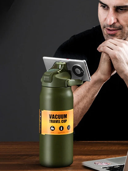 Outdoor Thermos Portable 304 Stainless Steel Thermal Vacuum Flasks Cold and Hot with Straw