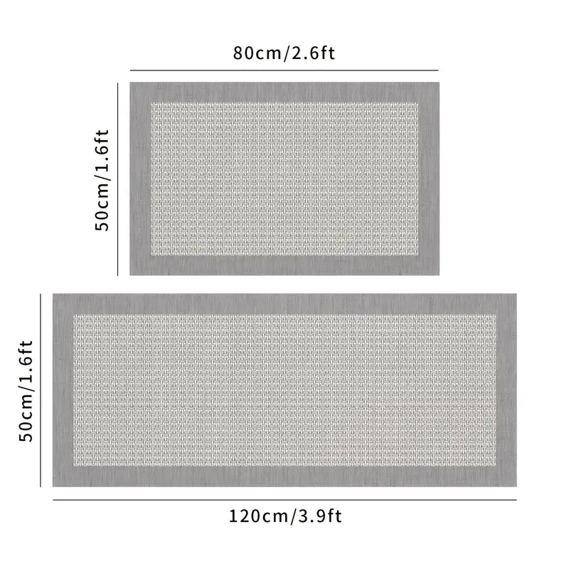 StyleSafe 2-Piece Kitchen Mats Set, Non-Slip & Waterproof