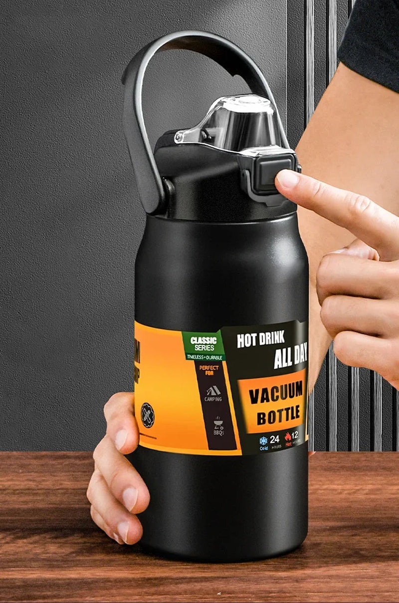Outdoor Thermos Portable 304 Stainless Steel Thermal Vacuum Flasks Cold and Hot with Straw