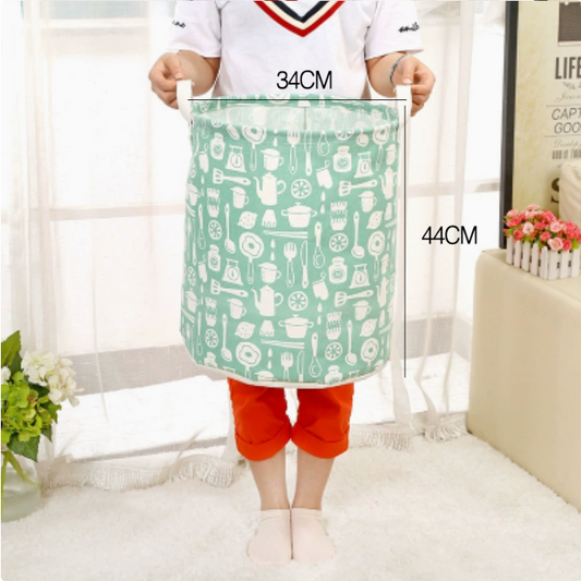 Large Capacity Cotton Linen Laundry Basket (1PC)
