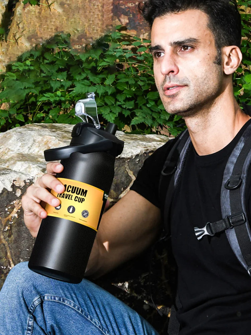 Outdoor Thermos Portable 304 Stainless Steel Thermal Vacuum Flasks Cold and Hot with Straw