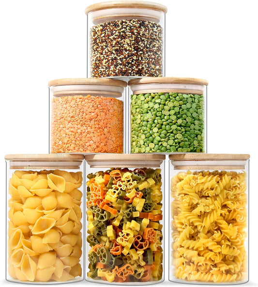 Glass Jars with Airtight Lids with Locking Lids