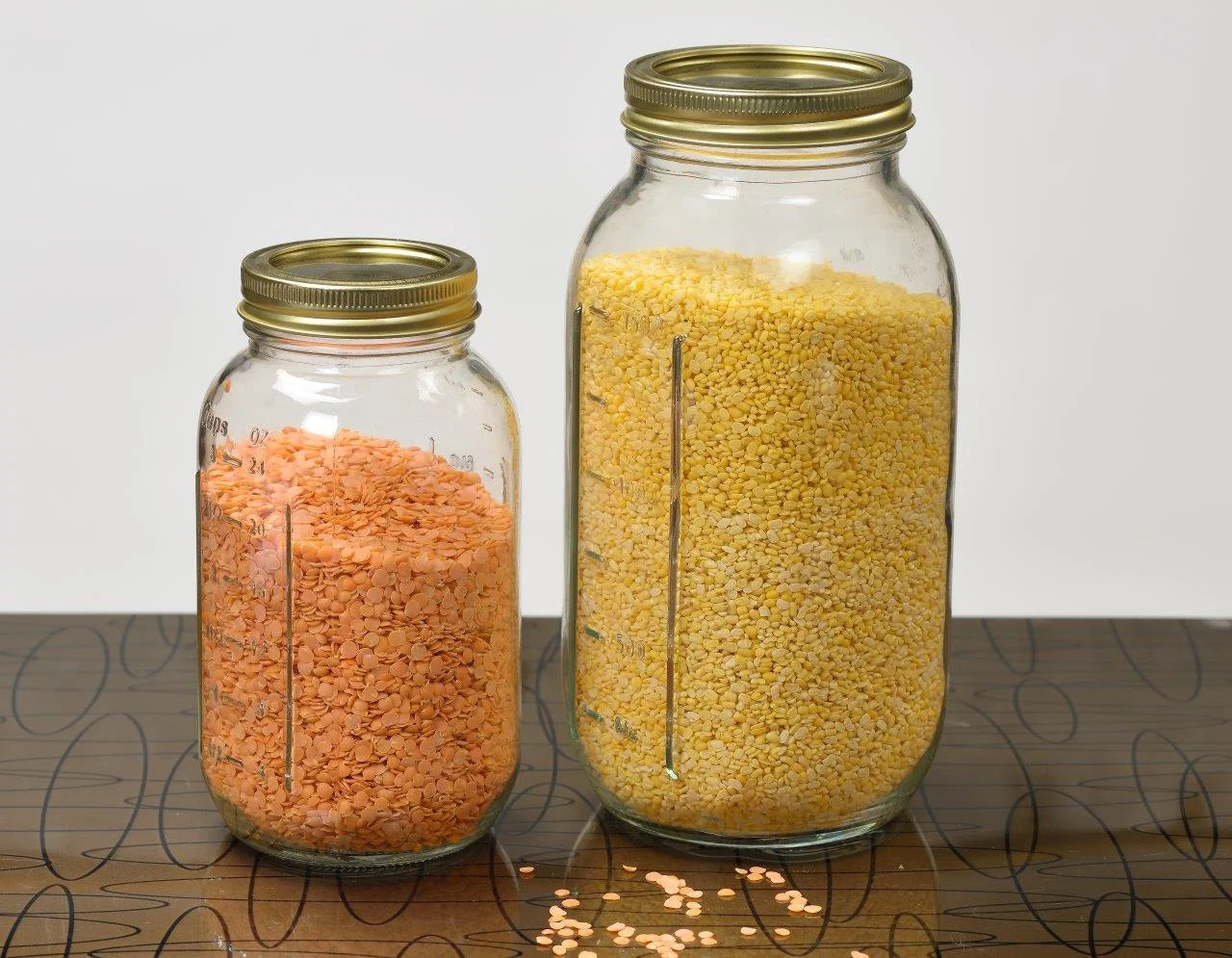 6-Pack Extra Large Glass Jars for Home Canning and Pantry Storage