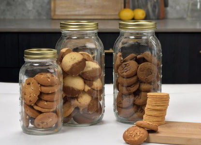 6-Pack Extra Large Glass Jars for Home Canning and Pantry Storage