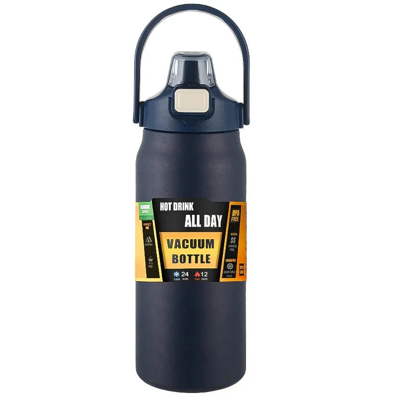 Outdoor Thermos Portable 304 Stainless Steel Thermal Vacuum Flasks Cold and Hot with Straw
