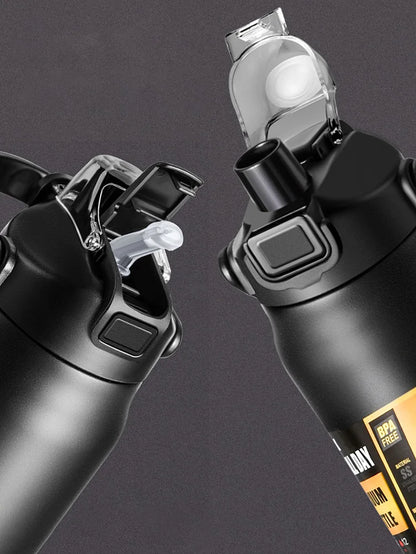 Outdoor Thermos Portable 304 Stainless Steel Thermal Vacuum Flasks Cold and Hot with Straw