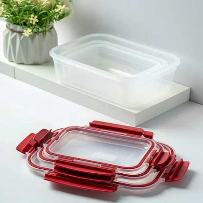 5-Piece Airtight Food Storage Containers with Snap Lids